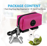 Hands-Free Dog Walking Set – Poop Bag Dispenser & Waste Bag Holder | Leash Attachment for Easy Pet Cleanup