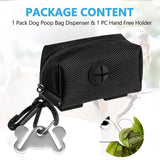 Hands-Free Dog Walking Set – Poop Bag Dispenser & Waste Bag Holder | Leash Attachment for Easy Pet Cleanup