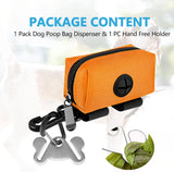 Hands-Free Dog Walking Set – Poop Bag Dispenser & Waste Bag Holder | Leash Attachment for Easy Pet Cleanup