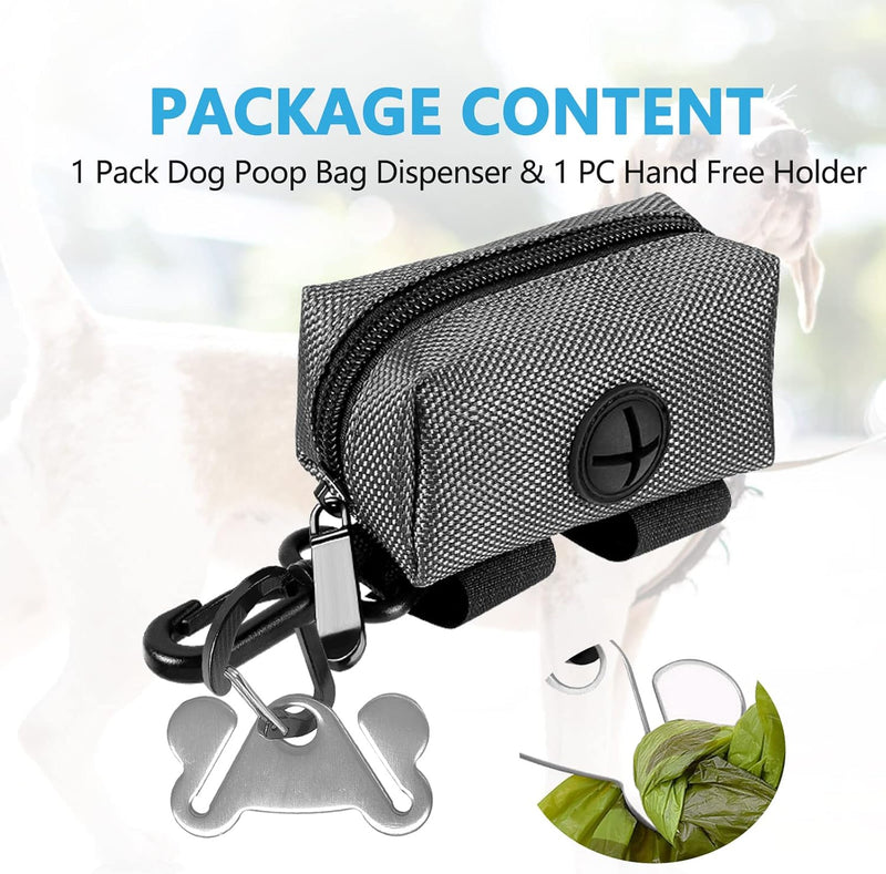 Hands-Free Dog Walking Set – Poop Bag Dispenser & Waste Bag Holder | Leash Attachment for Easy Pet Cleanup