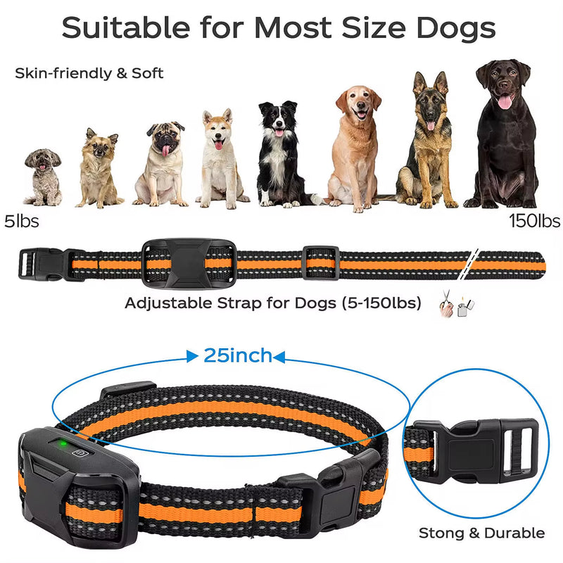 3300ft Electric Dog Training Collar – Waterproof Remote for 5-120lbs Dogs, Shock & Vibration Modes