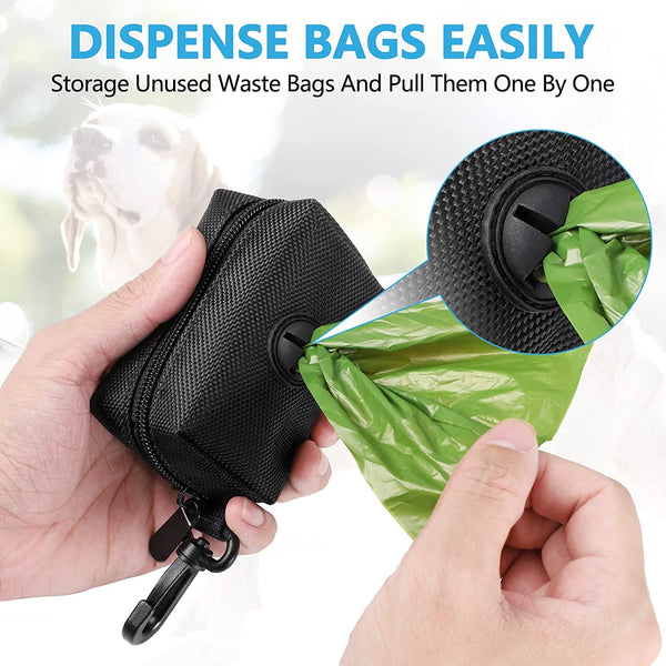 Hands-Free Dog Walking Set – Poop Bag Dispenser & Waste Bag Holder | Leash Attachment for Easy Pet Cleanup